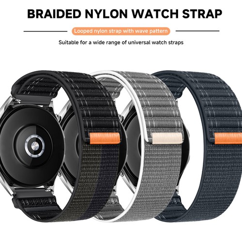Bracelet de montre 20/22 mm pour Samsung Galaxy Watch 7 6 5 4 bracelet boucle sport nylon tissé - Photo 8 sur 14