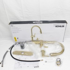 New Kohler Koi - R22940-SD-2MB - Vibrant Brushed Moderne Brass Kitchen Faucet