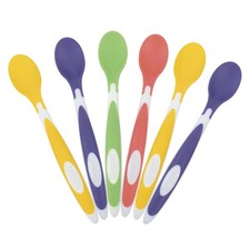 Dr. Brown's Soft-Tip Toddler 6 Count, Feeding Spoons, 6 Pack