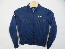 Nike Rafa Nadal Bomber Jacket Mens Lg Blue Full Zip Tennis 2014 US Open Rafael