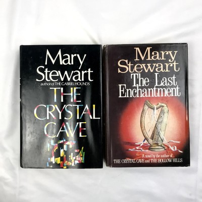 The Crystal Cave & The Last Enchantment Mary Stewart Lot of 2 Novels 1970 & '79