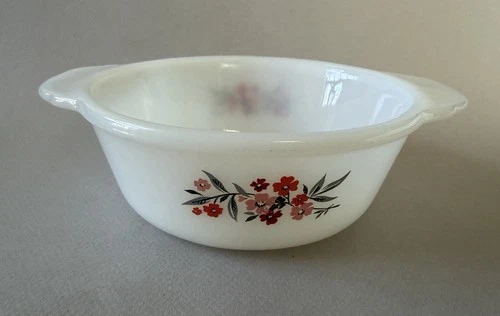 Vintage 1960s Anchor Hocking FIRE KING PRIMROSE 1 PT Round Casserole Baking Dish