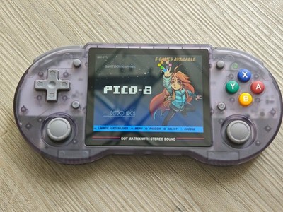 ANBERNIC RG 353PS Retro Handheld Emulation Spielkonsole, lila + 16GB SD