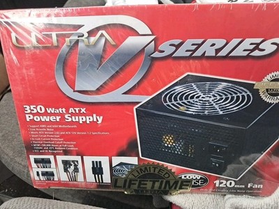 NEW Ultra V Series 350W ATX Desktop PC Power Supply Intel AMD V350BK ULT-31839