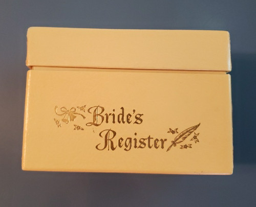 Vintage "The Brides File" Box-Cardboard Wedding Organizer