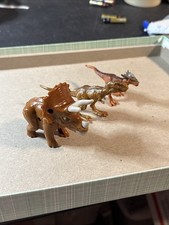 Lot Of Three Mini Small Jurassic World Dinosaurs Cake Toppers Figures