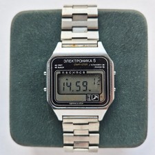 Radziecki zegarek ELECTRONICS 5 Elektronika Electronica LCD Cyfrowy vintage kwarc