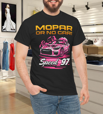 Mopar Crazy Hopeful Racing Speed 97 Graphic Car Drift Checkered Flag T-Shirt