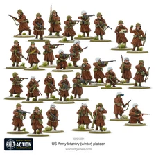 Bolt Action: US Army Winter Infantry SPRUE with Bases 28mm WW2 Warlord Games