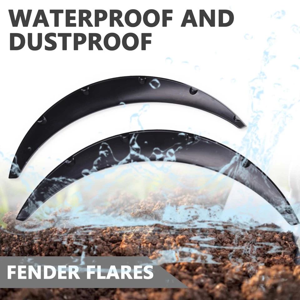 Kit de arcos de rueda extra anchos para guardabarros mate acampanado para Mazda B1600 B2200 B2500 4,5" Foto 4 de 4