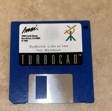Turbocad Windows IMSI brand software 3.5 Floppy Disk Symbols Library