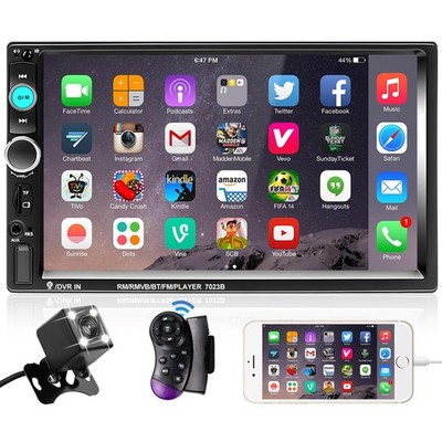 Podofo Double Din Car Stereo Radio 7 Inch Touch Screen Bluetooth Handsfree... 
