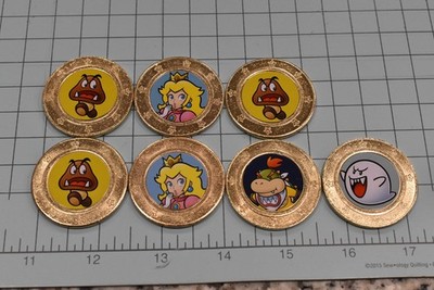 Super Mario Coins 7 Nintendo Frankford Candy Princess, Bowser Jr