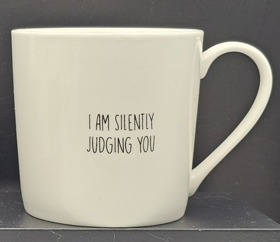 SIPS Drinkware ''I Am Silently Judging You'' White Ceramic Coffee/Tea Mug Funny