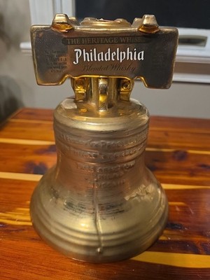 Philadelphia Heritage Whiskey 1976 Bicentennial Decanter Liberty Bell 22K EMPTY