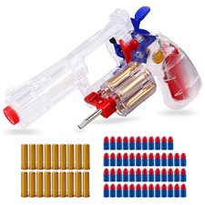 Soft Bullet Revolver - Realistic with 50 Foam Bullets  18 Shells - Ideal Gift