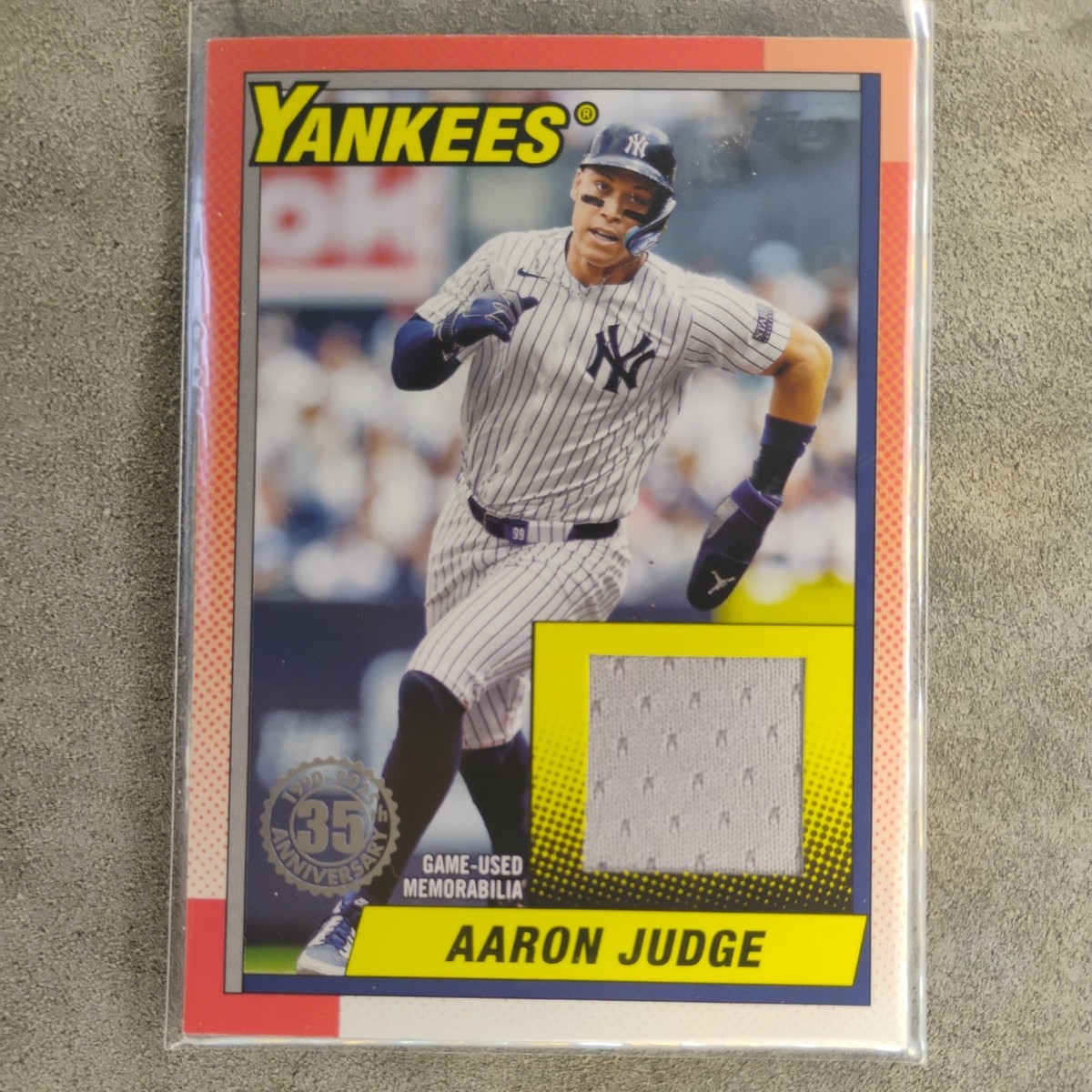 2025 Topps Aaron Judge #T90R-AJ 1990 Relic – New York Yankees Game