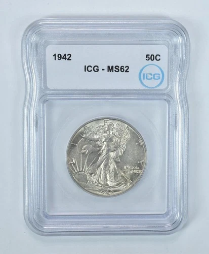 1942 Walking Liberty Half Dollar MS62 ICG *6773