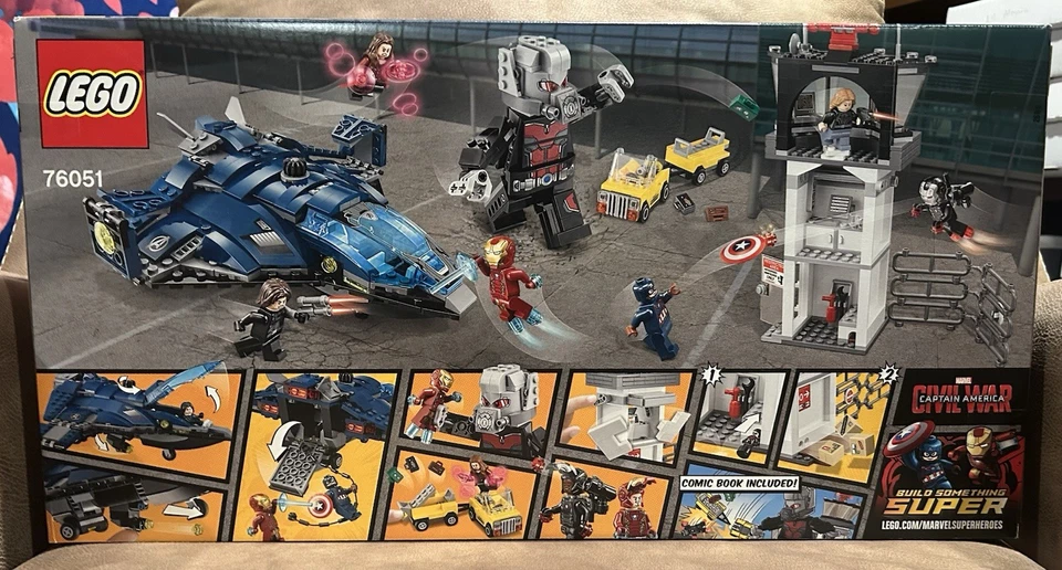 LEGO 76051 Marvel Super Hero Airport Battle - Retirado Sellado Vengadores Guerra Civil Foto 3 de 4