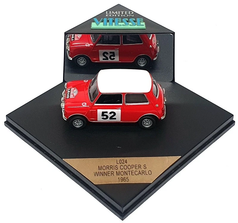 Vitesse 1/43 Scale L024 Morris Cooper S #52 Winner Monte Carlo 1965 - Red/White - Image 4 of 4