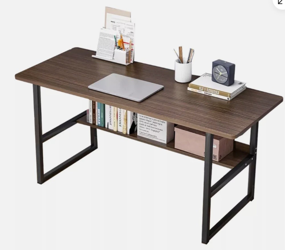 Computer Desk Workstation Table with Shelf for Home Office Laptop PC Study Table