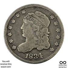 1834 Bust Half Dime X-1787