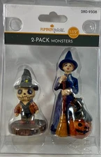 SCARECROW & WITCH WITH CAT FG Square PUMPKIN HOLLOW 2025 NEW #280-9308