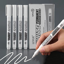 1MM Waterproof Metal Marker Permanent White Paint Pen Washing Art Painting Pen
