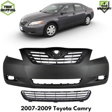 Front Bumper Cover Paintable Grille Assembly Kit For 2007-2009 Toyota Camry