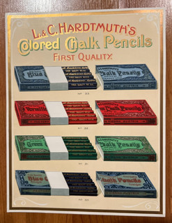 vintage advertisement Hardtmuth's colored chalk pencils