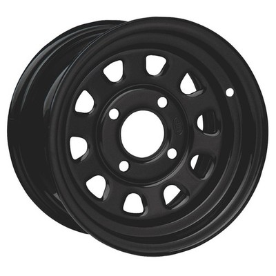 4/110 ITP Steel Wheel 14x7 5.0 + 2.0 Black For Yamaha Kodiak 700 4x4 2016-2025