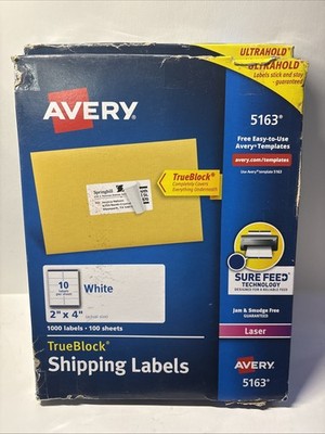 Avery Easy Peel Address Label - 2'' Width X 4'' Length Permanent 1000 / Box (2PK)