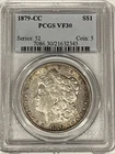 1879 CC MORGAN SILVER DOLLAR PCGS VF30 CARSON CITY MINT KEY DATE COIN