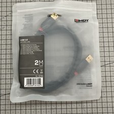 Lindy Cable 2m USB 3.0 A Male to USB A Female 3.2 Gen 1 5Gbps 36762