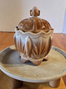 1940年代 Fentonフェントン フタ付きキャンディディッシュ Fenton Chocolate Glass | eBay