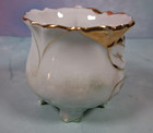 Vintage Small Ornate Footed Demitasse Gold Flower Motif Green Ladies Cup — photo 5