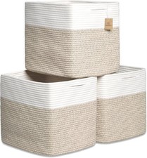 NaturalCozy 13x15x13 Kallax Storage Cubes, 3-Pack