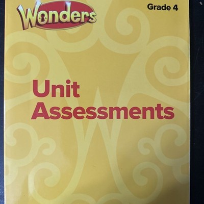Wonders Unit Assessments, Grade 4 (ELEMENTARY CORE READING) McGraw Hill - GOOD