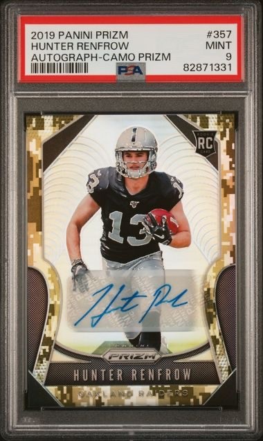 Hunter Renfrow Panini Prizm #357 Autograph-Camo