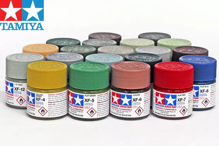 Tamiya Color Acrylic Paint Flat 81701-81793 XF-1 to XF-93 (10ml) multiple  choice