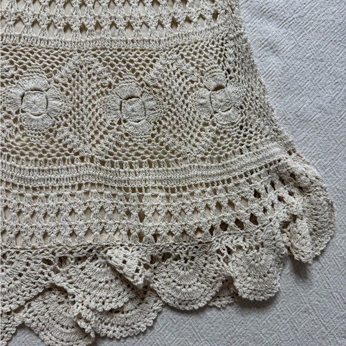 Boston Proper Neutral Crochet Doily Midi Skirt S Boho Festival Coastal - Picture 3 of 6