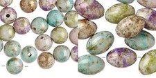 150 Speckled Beads Pastel Tone 100 round + 50 Oval  Perfect for Easter + Spring