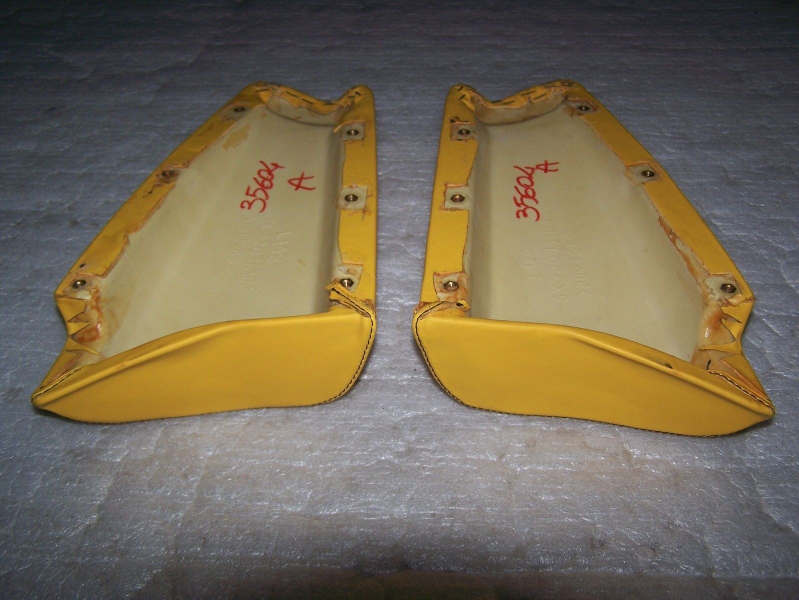 2002-2010 Lamborghini Murcielago LP640 Pair of Used OEM Yellow Shoulder Cushions