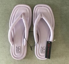 No Boundaries Women's Puffy Thong Flip Flop Sandals Lavender Purple Size 9