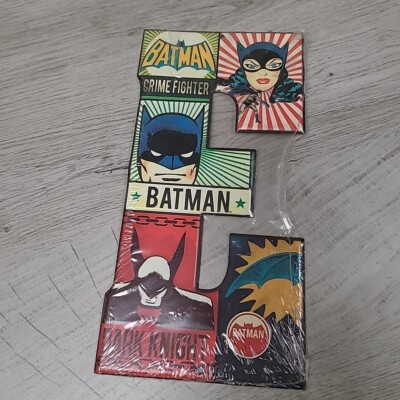 DC COMICS BATMAN DARK KNIGHT LETTER E Metal 5 x10  Wall Decor Open Road 