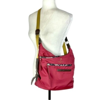 Mouflon red bag, crossbody purse, many compartments, adjustable