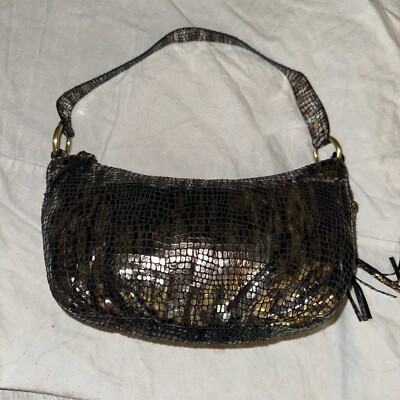 HOBO The Original Gabor Mosaic Bronze Metallic Gold Hobo/Shoulder Handbag (JJ)