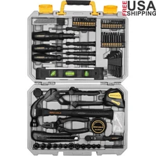 150 Piece Tool Set General Household Hand Tools DIY Home Repair Toolbox Kit New