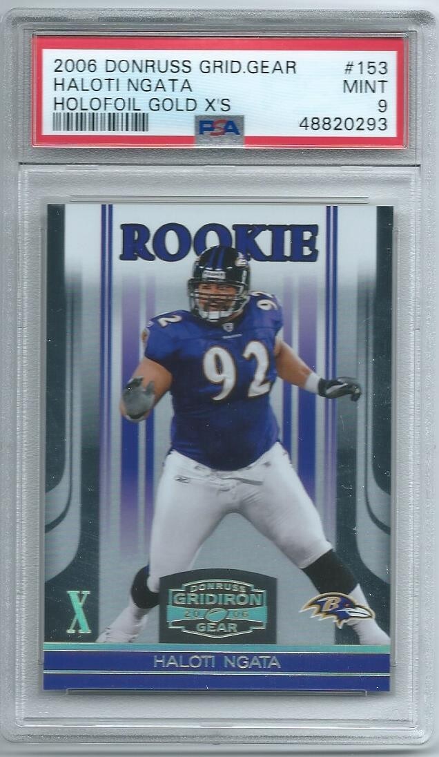 Haloti Ngata Donruss Gridiron Gear #153 Autograph-Gold Holofoil