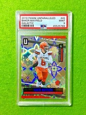 Baker Mayfield GALACTIC PRIZM SSP CARD GRADED PSA 9 BROWNS SP 2019 MAKE AN OFFER